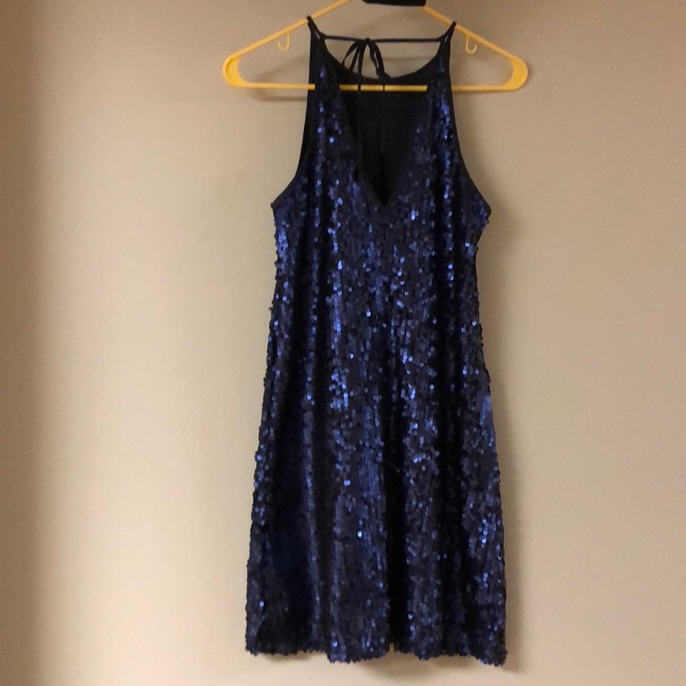 Forever 21 Navy Sequin Dress - Picture 2 of 4